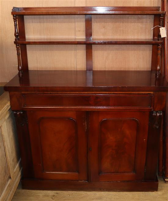 A Victorian mahogany chiffonier W.107cm